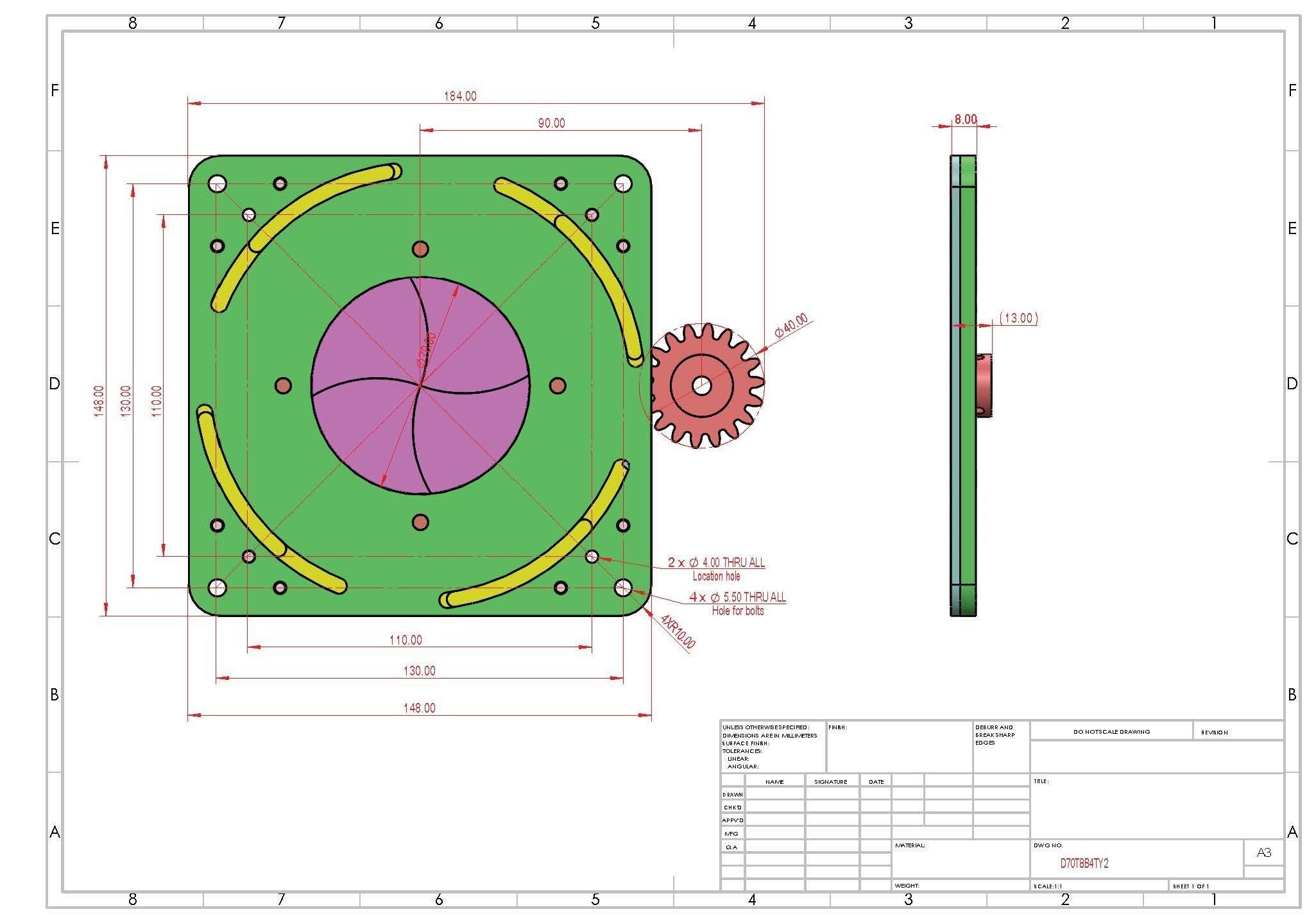 D70T8B4TY2 Motorized Manually open close shutter CNC machining  3D print model_25