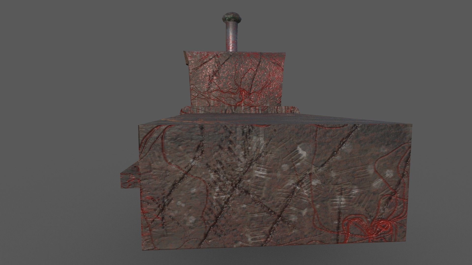 Dark Butchery Watcher Vessel Grim Grip Clamp Slaughter Table Low-poly 3D model_14