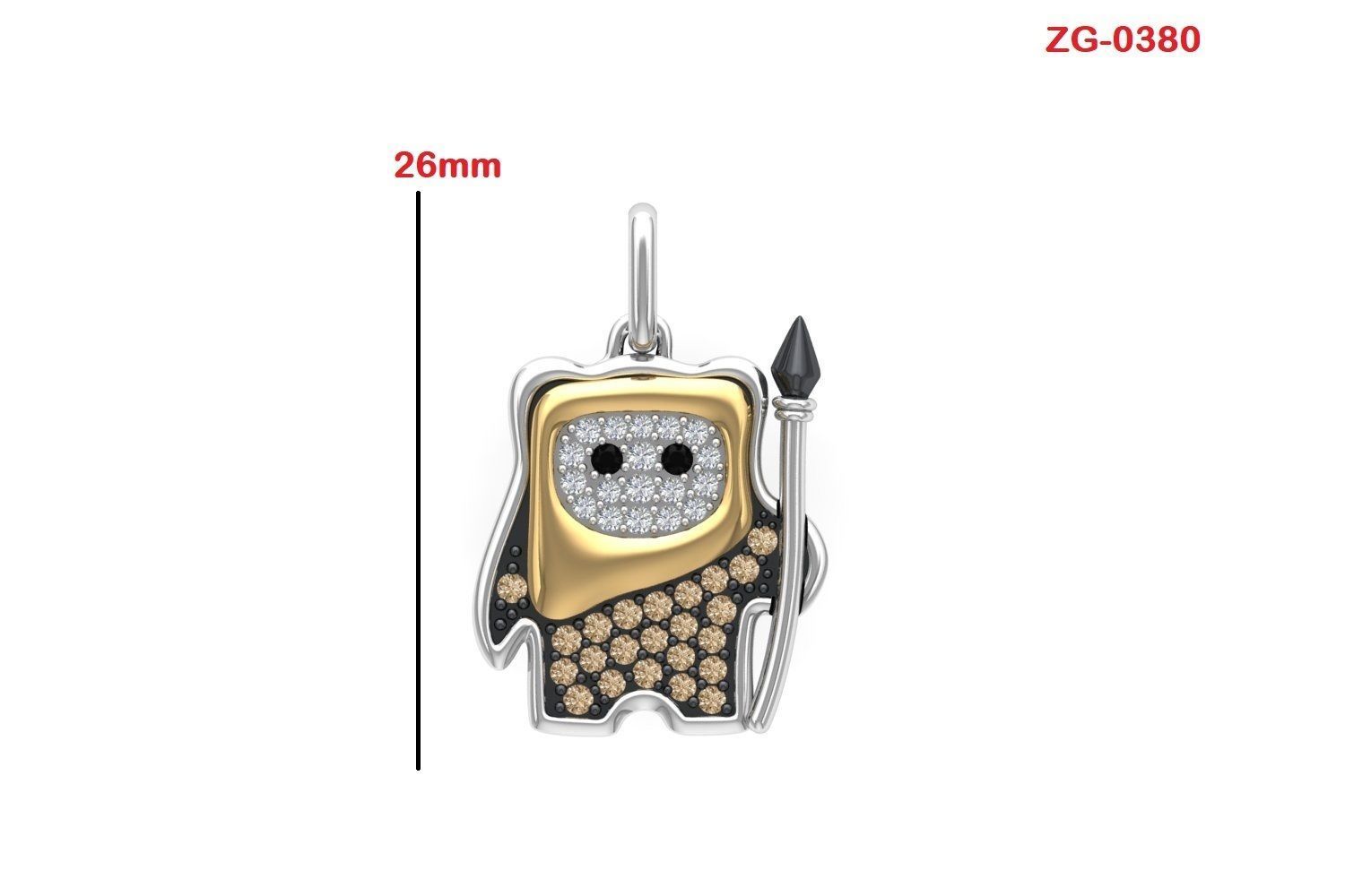 Deathly Hallows pandent 3D print model_2