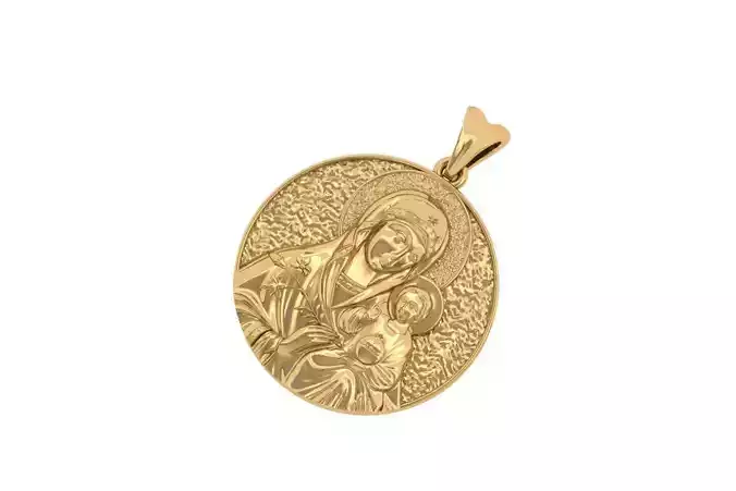 Mother Mary with Jesus Christ Saint pendant christian jewelry