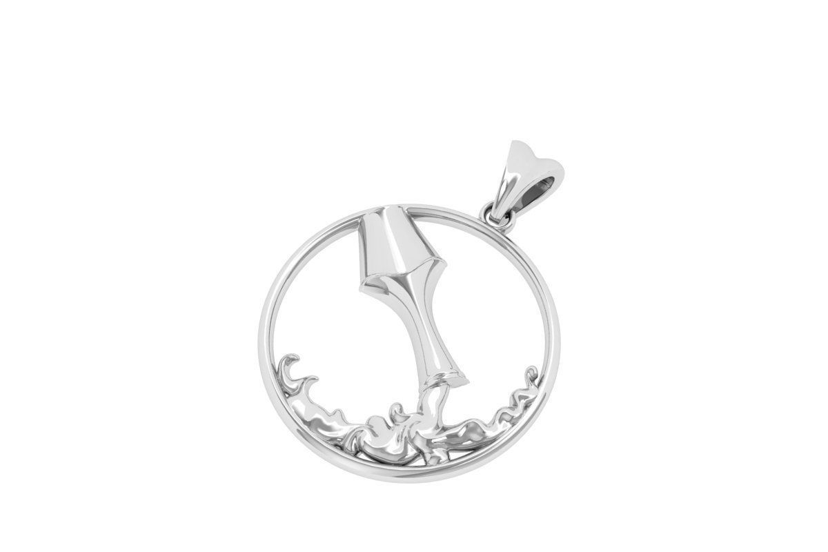 Aquarius Pendant 3D print model_3