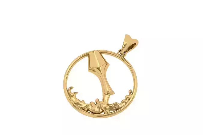 Aquarius Pendant 3D print model