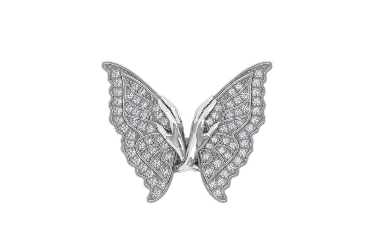 Butterfly Rings 3D print model_5