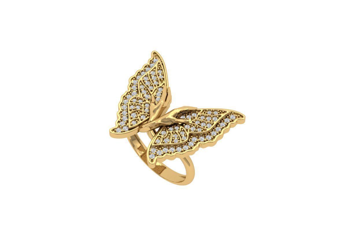Butterfly Rings 3D print model_1
