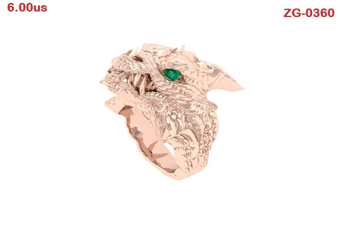 Dragon Ring 3D print model_1