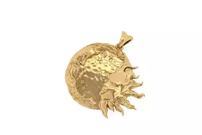 sun and moon pendant man and woman meeting pendant 