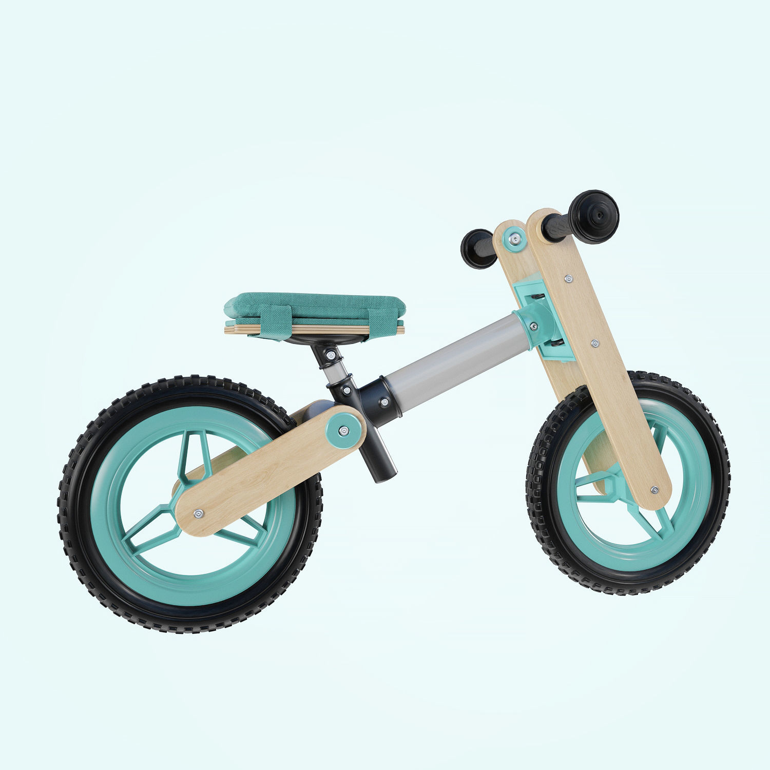 My First Go Balance Children Bike Turquoise 3D model_6