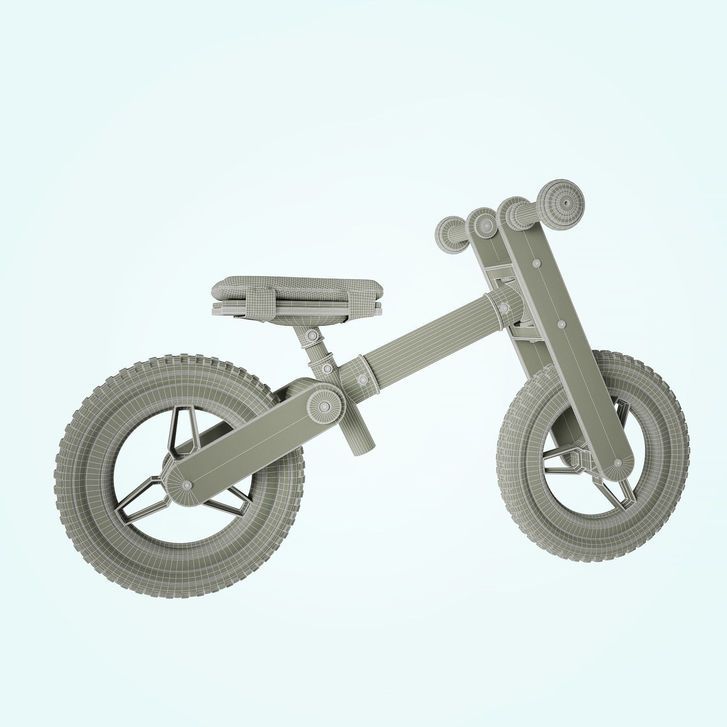 My First Go Balance Children Bike Turquoise 3D model_7