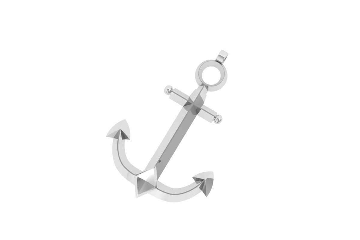 Anchor pendant 3D print model_1