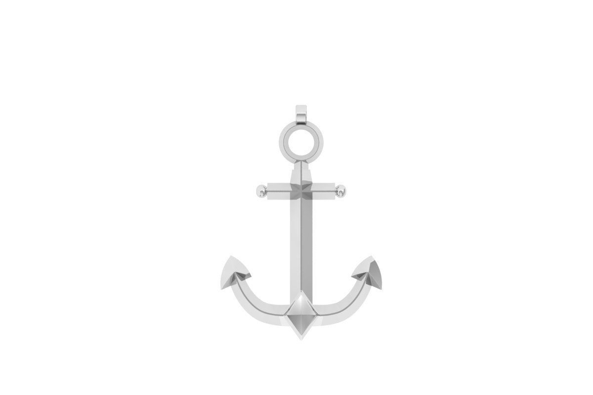Anchor pendant 3D print model_4