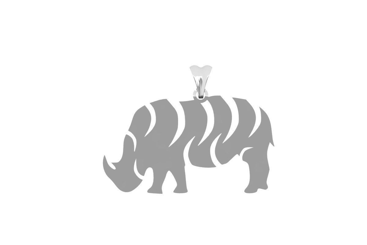 Elephant Pandent 3D print model_1