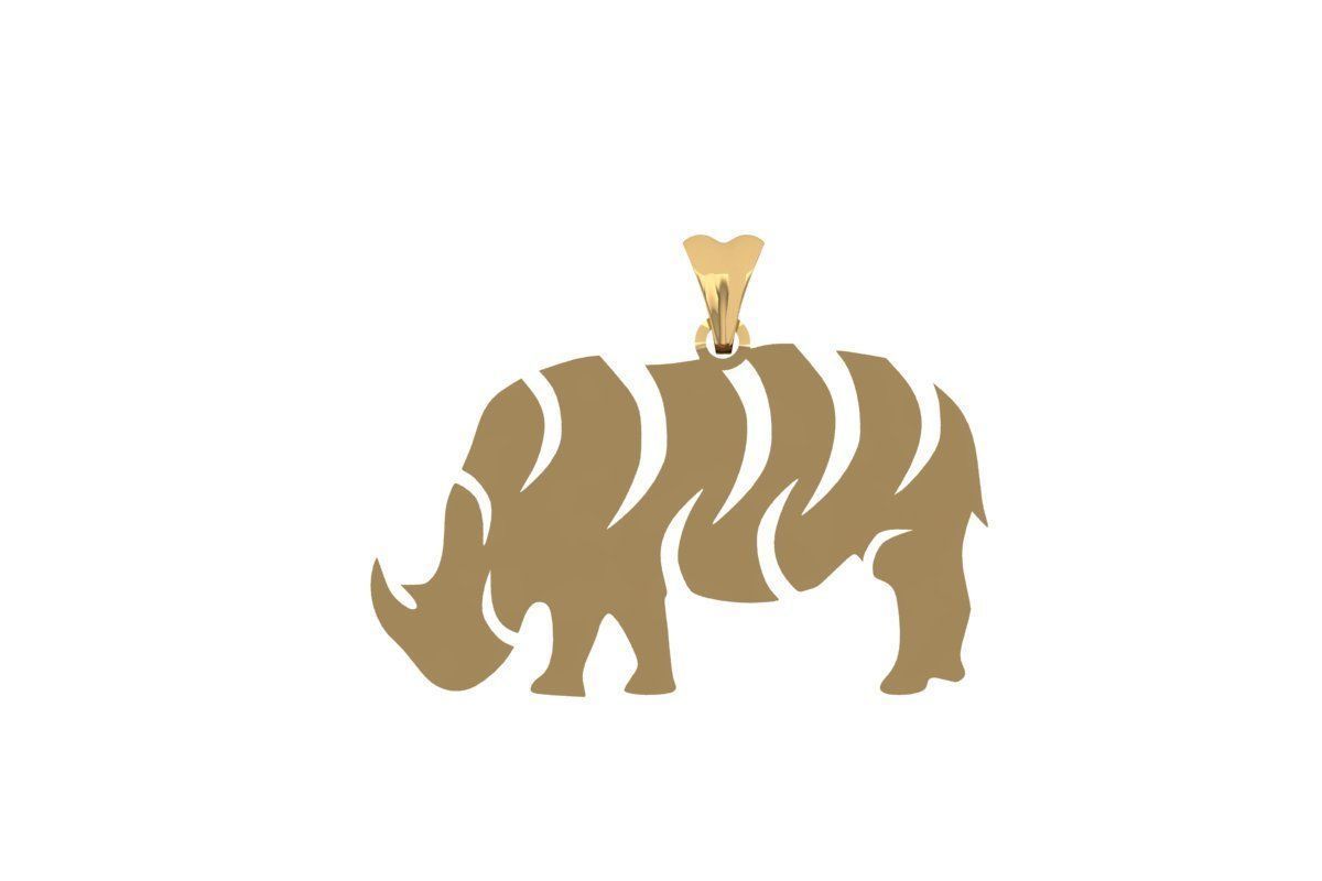 Elephant Pandent 3D print model_5