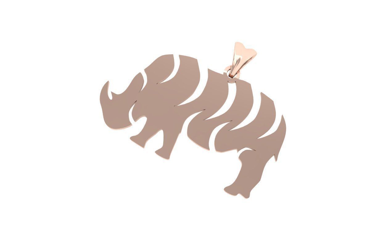 Elephant Pandent 3D print model_2