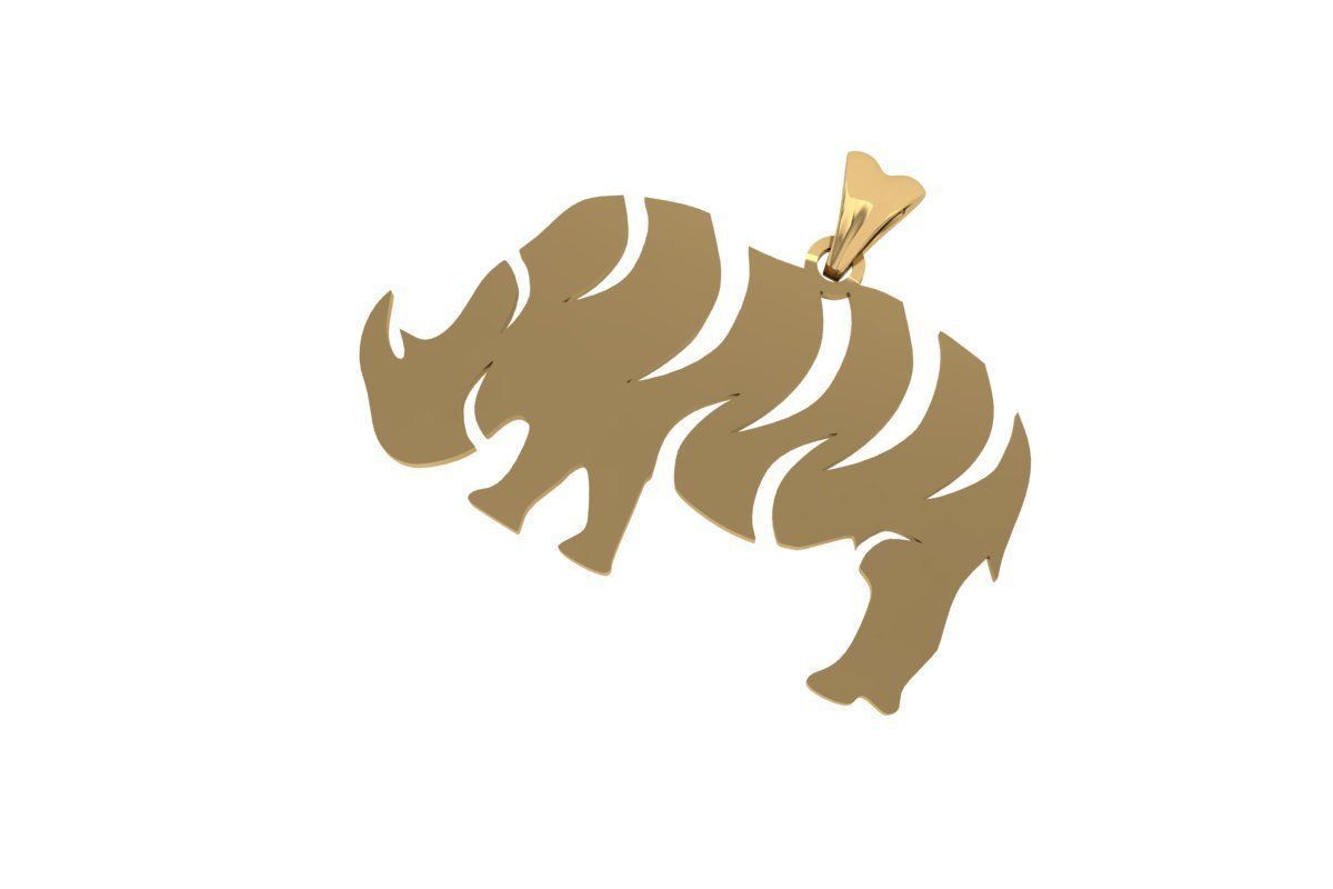 Elephant Pandent 3D print model_4