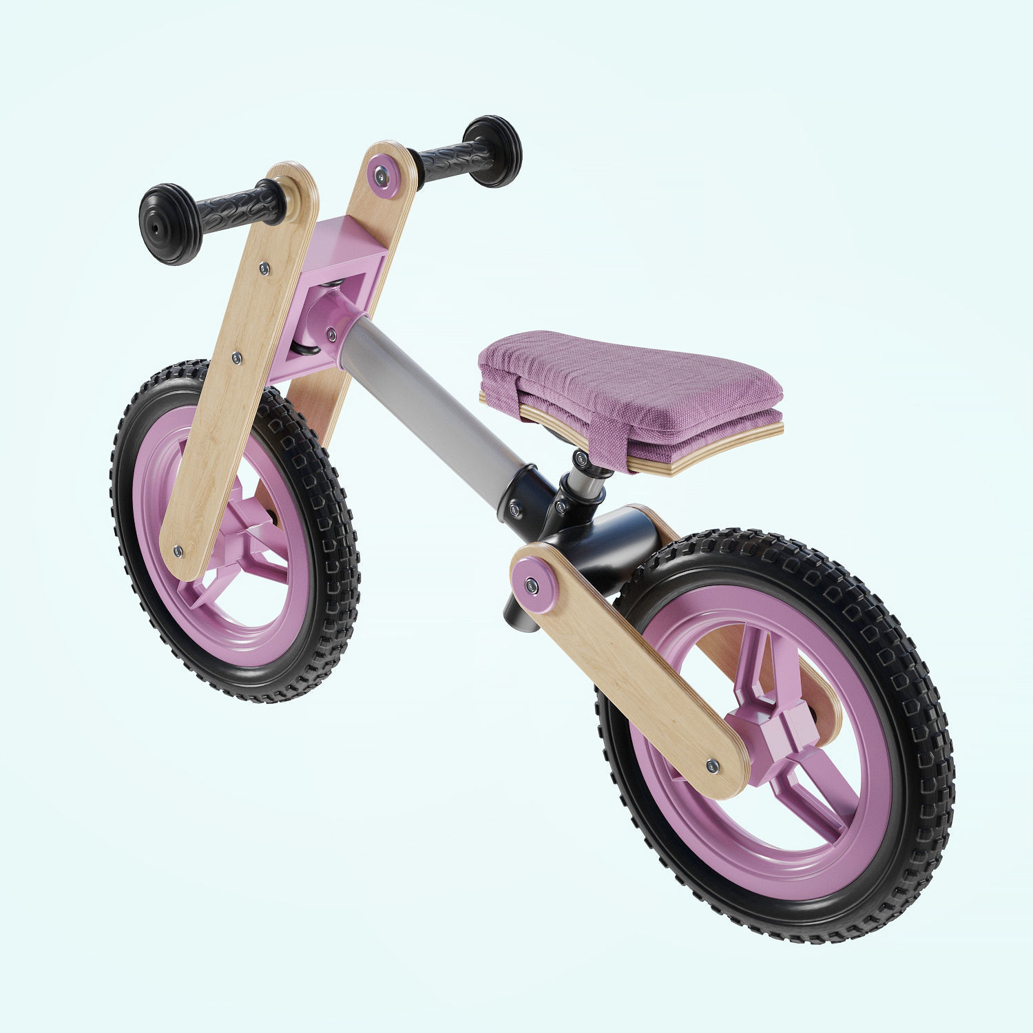 My First Go Balance Children Bike Pink 3D model_2