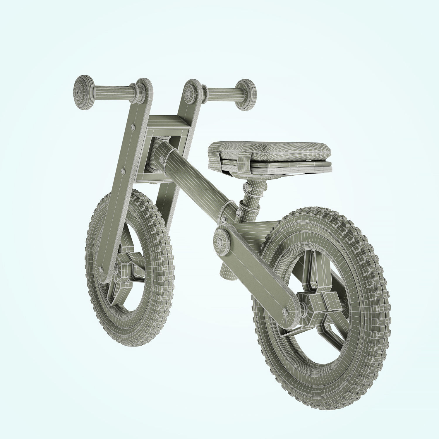 My First Go Balance Children Bike Pink 3D model_13