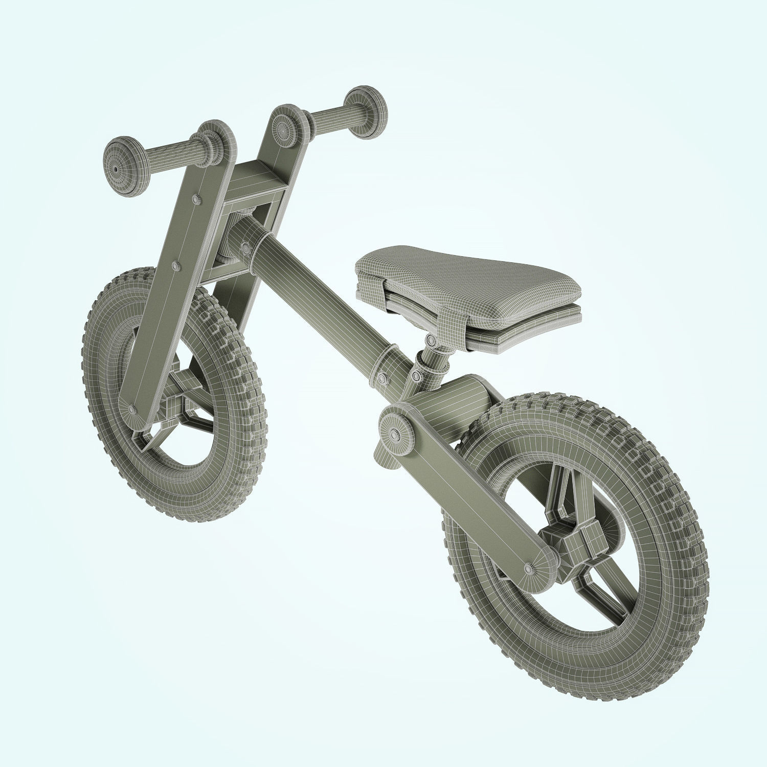 My First Go Balance Children Bike Pink 3D model_3