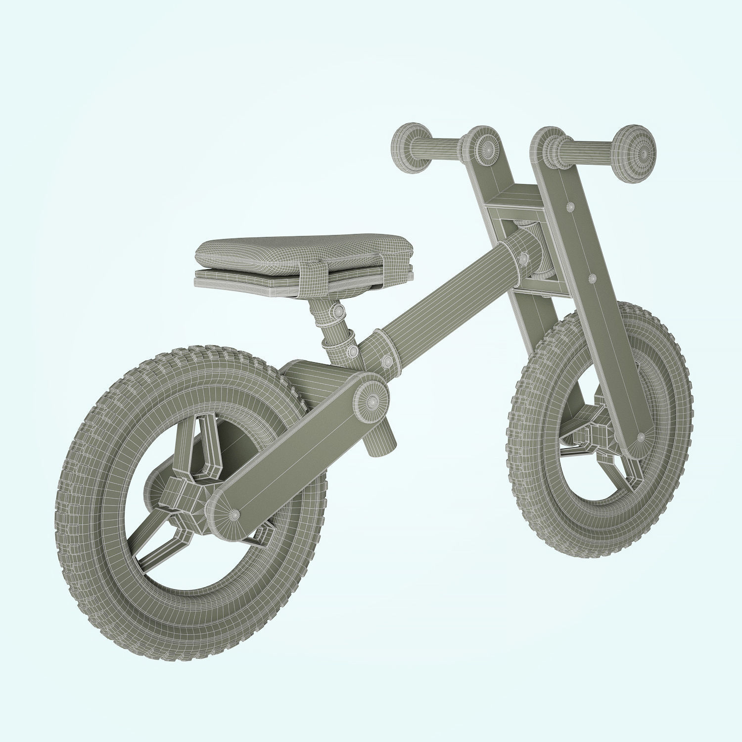 My First Go Balance Children Bike Pink 3D model_5