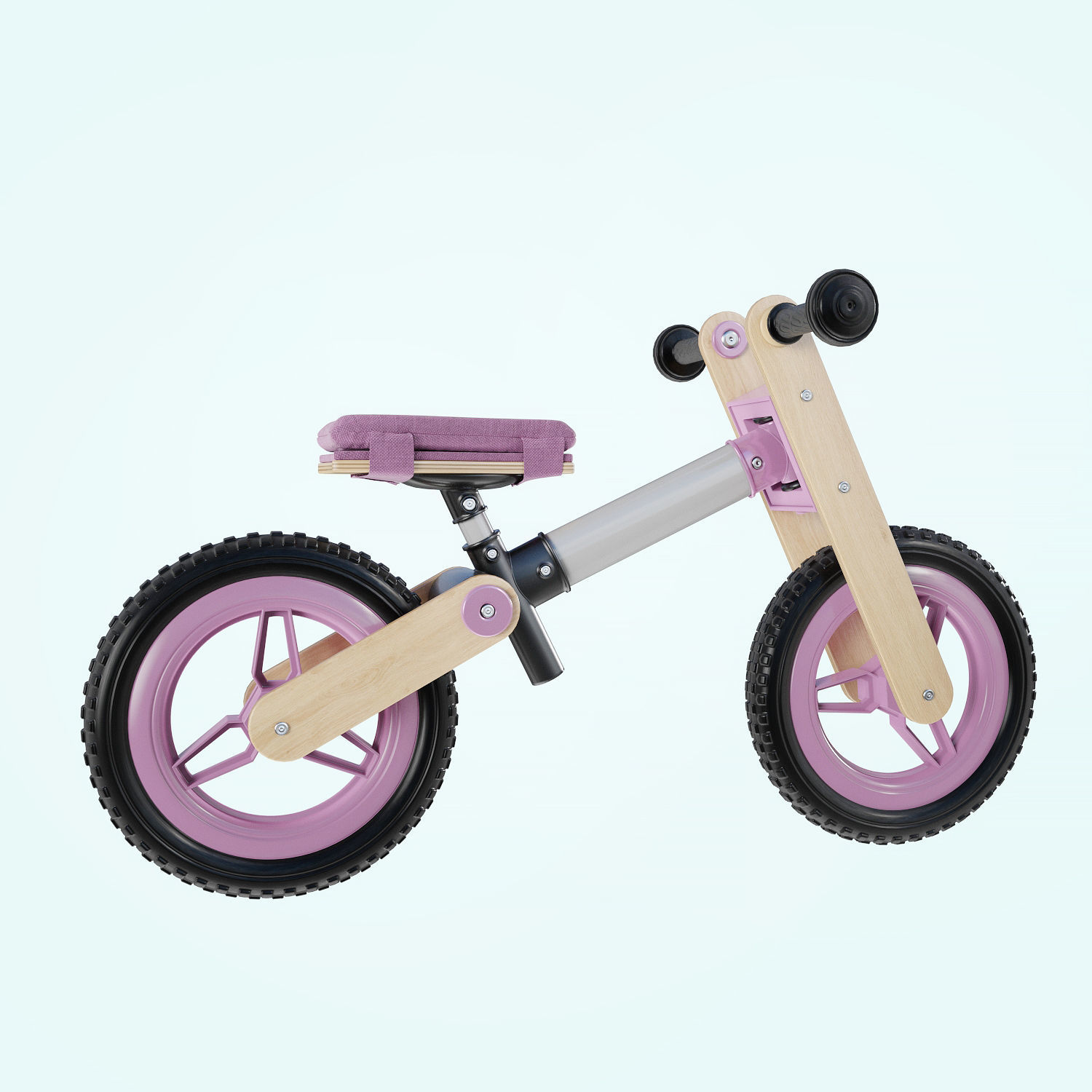 My First Go Balance Children Bike Pink 3D model_6