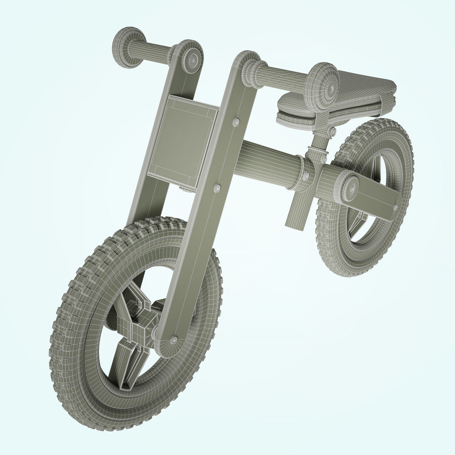 My First Go Balance Children Bike Pink 3D model_11