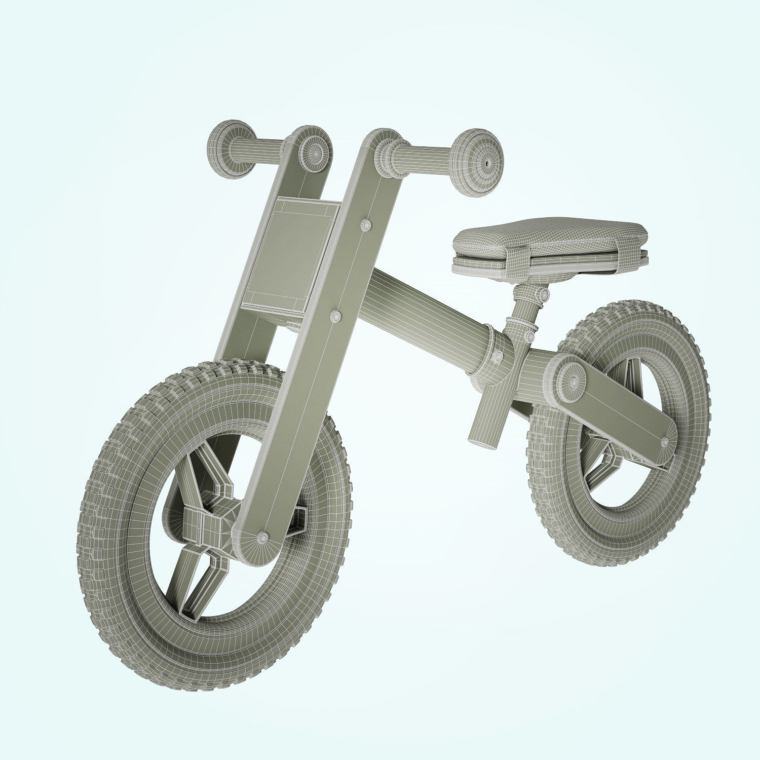 My First Go Balance Children Bike Pink 3D model_1