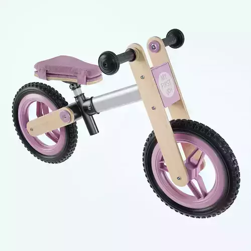 My First Go Balance Children Bike Pink 3D model My First Go Balance Children Bike Pink 3D model