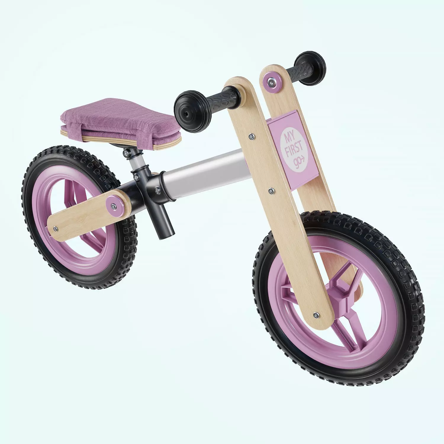 My First Go Balance Children Bike Pink 3D model_0