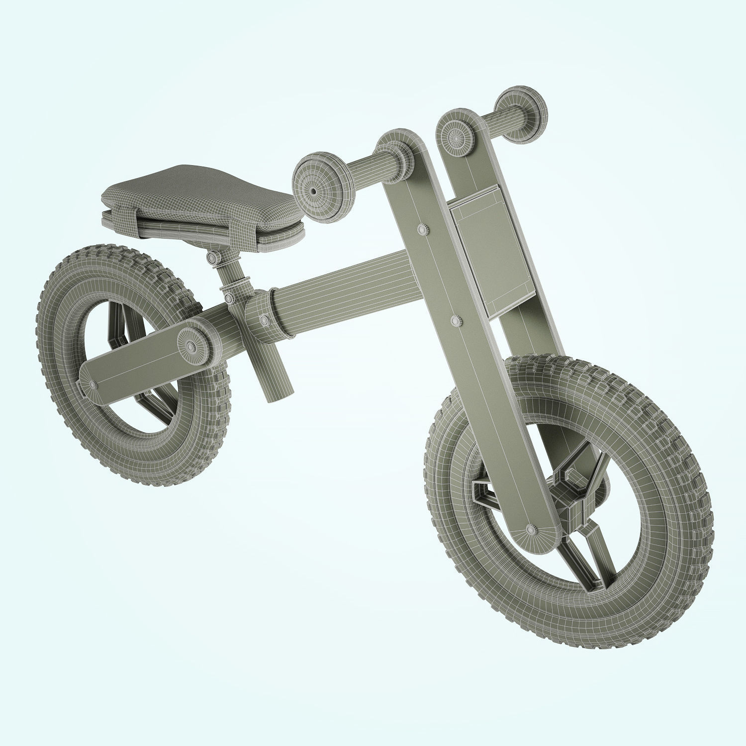 My First Go Balance Children Bike Pink 3D model_9
