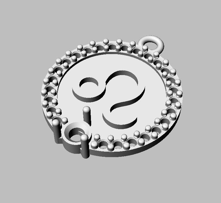 12 Zodiac Pendants 3D print model_9