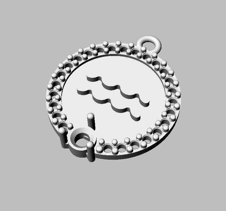 12 Zodiac Pendants 3D print model_16