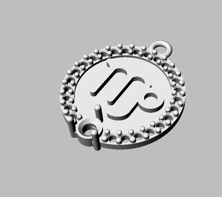 12 Zodiac Pendants 3D print model_15