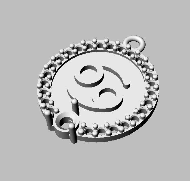 12 Zodiac Pendants 3D print model_12