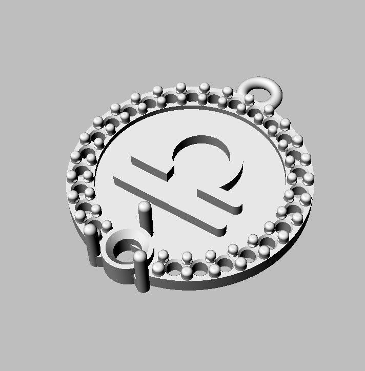 12 Zodiac Pendants 3D print model_17