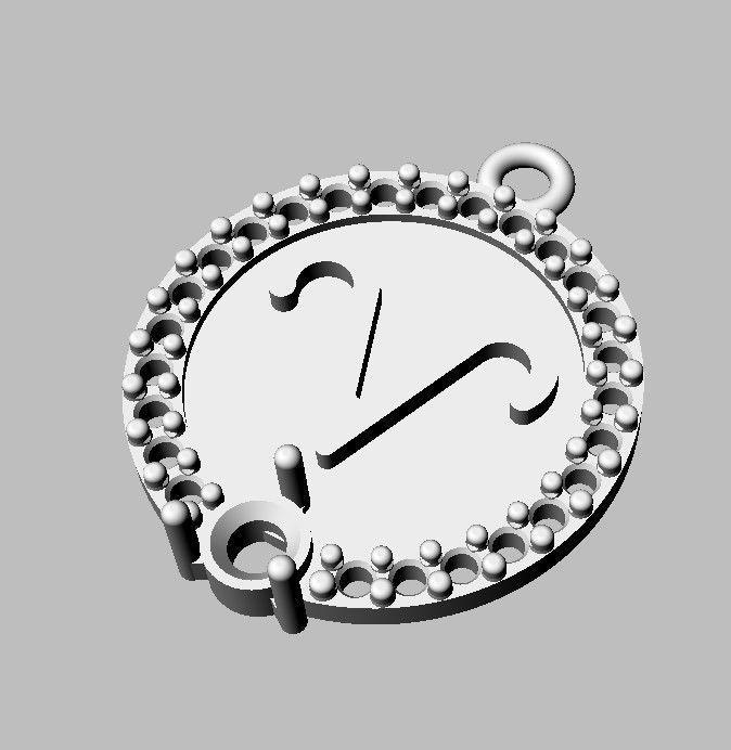 12 Zodiac Pendants 3D print model_10
