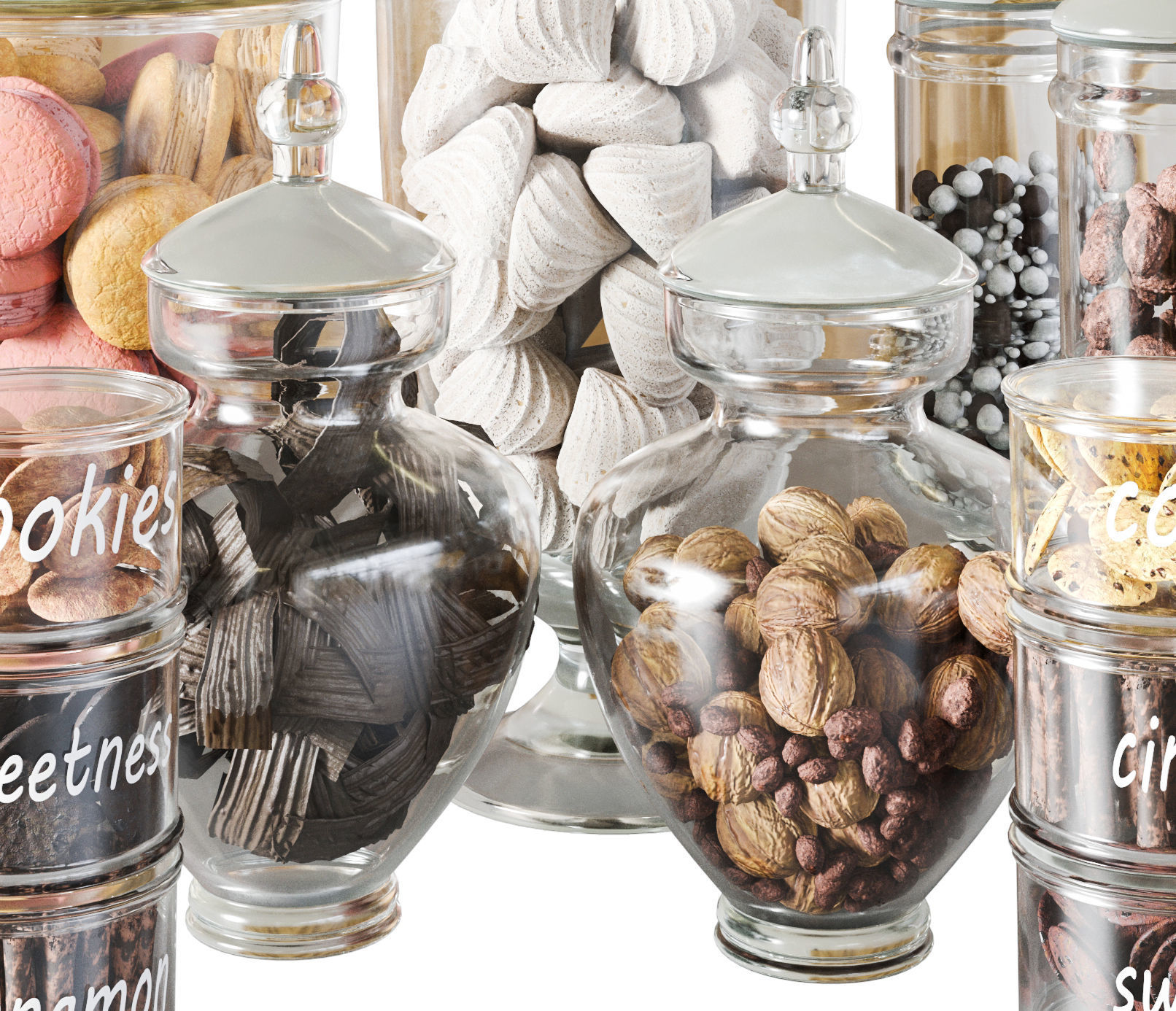 Set of sweets for cafes restaurants or home cooking 3D model_4