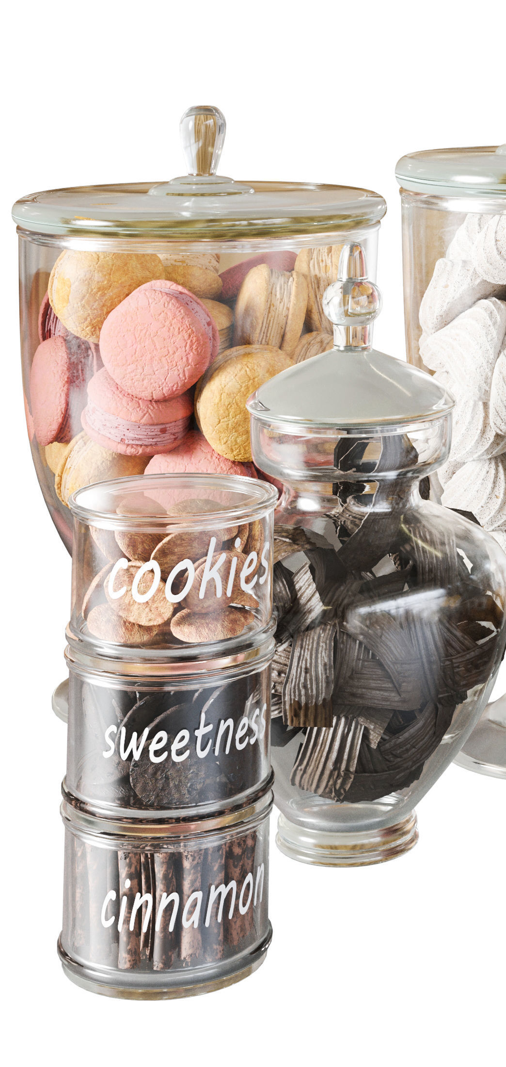 Set of sweets for cafes restaurants or home cooking 3D model_2