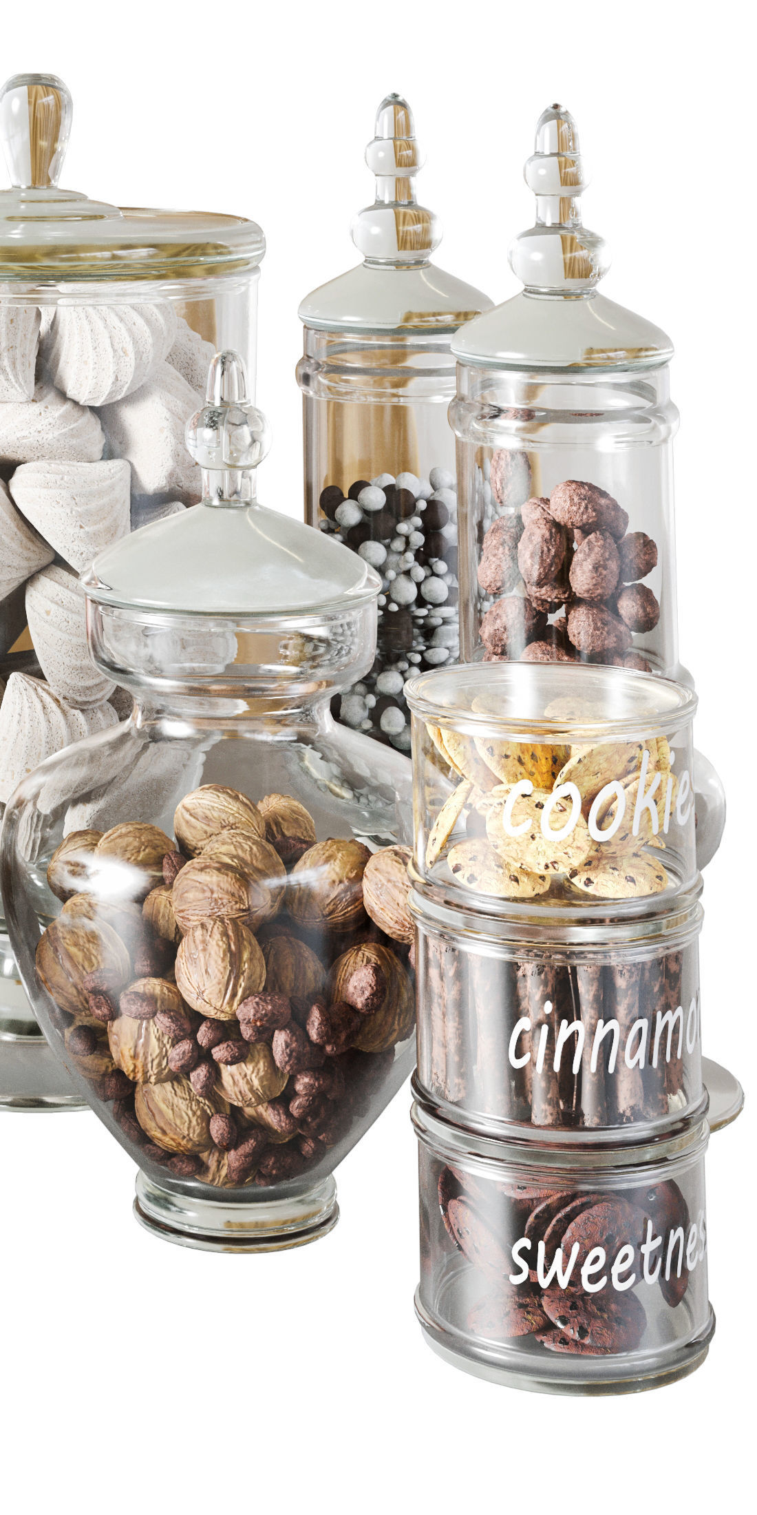 Set of sweets for cafes restaurants or home cooking 3D model_3