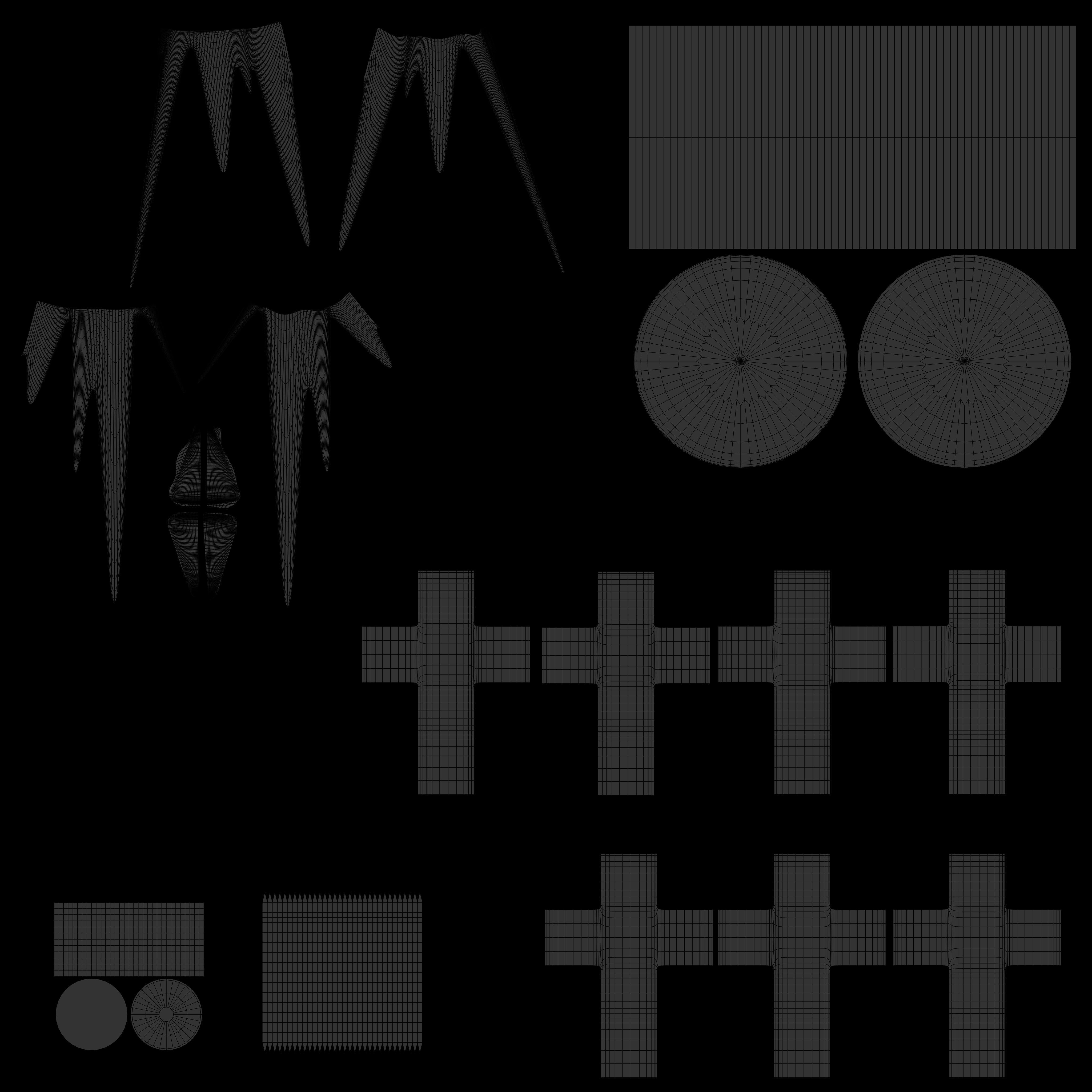 Chocolate cake with cherry  3D model_8