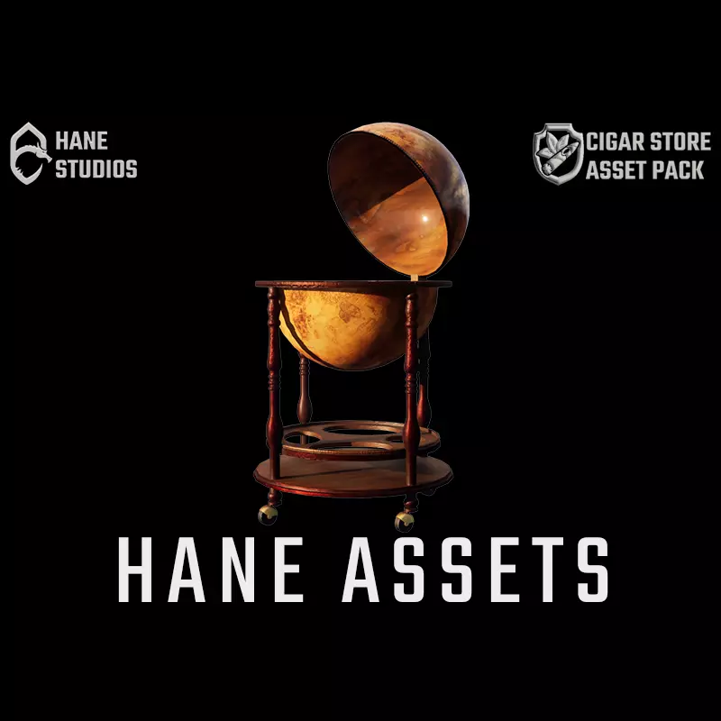 Vintage Globe Drink Case - Classic Low-poly 3D model_0