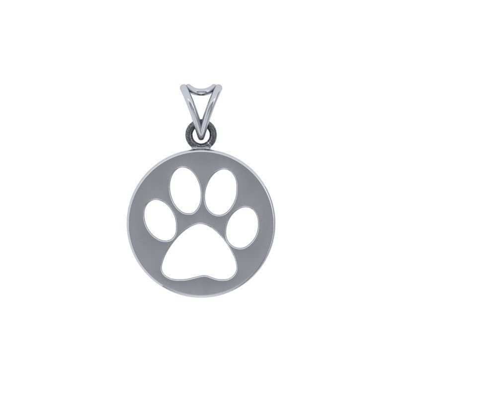 Paw Pandent 3D print model_4