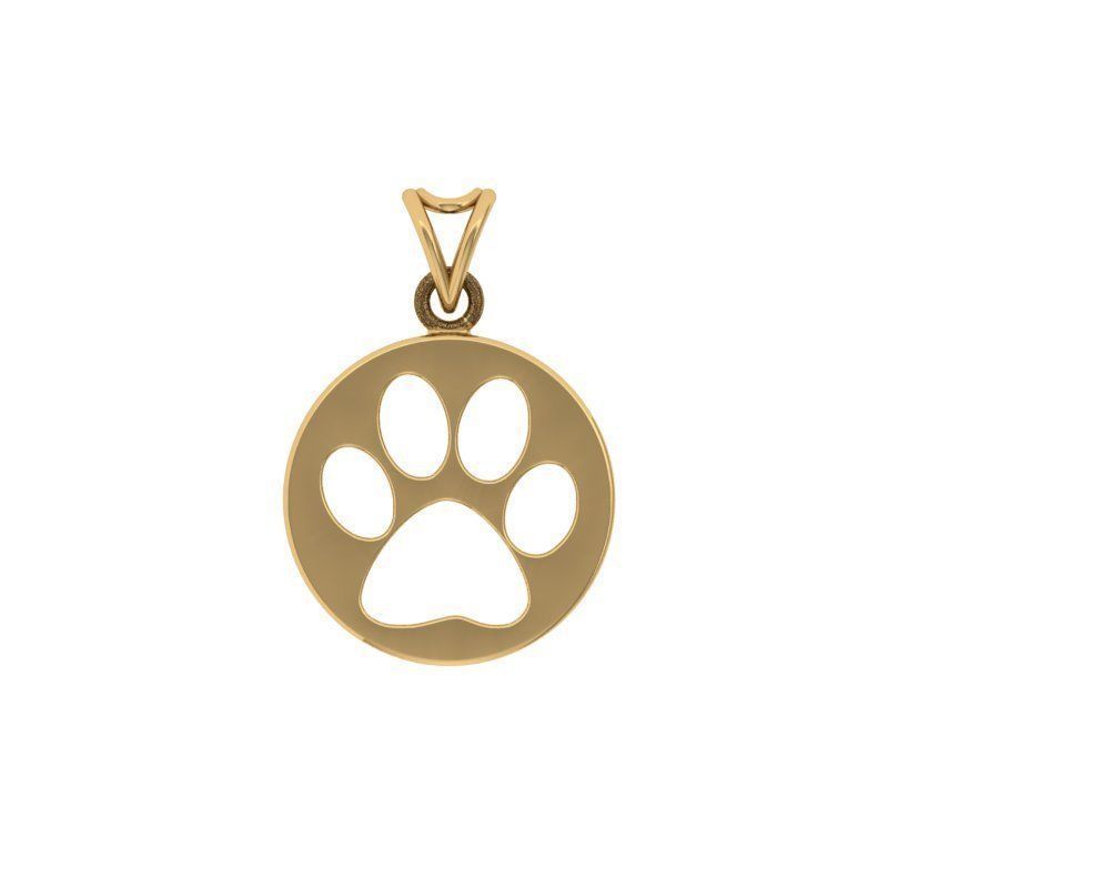 Paw Pandent 3D print model_5