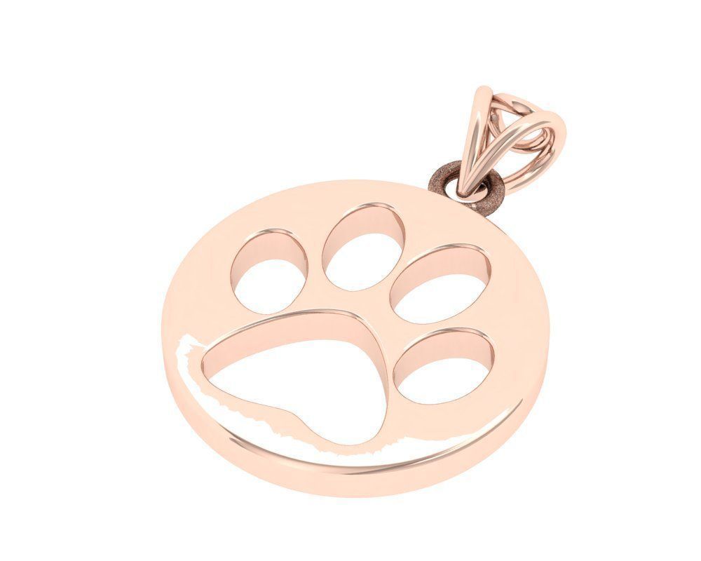 Paw Pandent 3D print model_1