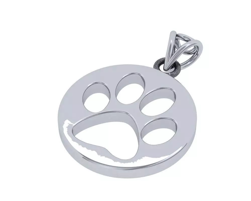 Paw Pandent 3D print model_0