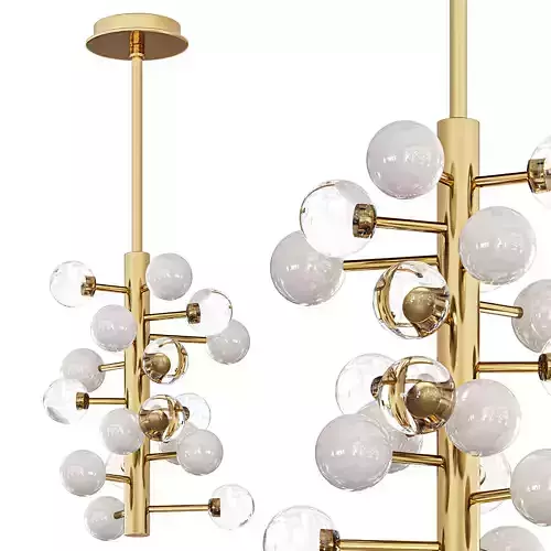 Globo Clear 5 Light Chandelier by JONATHAN ADLER 3D model