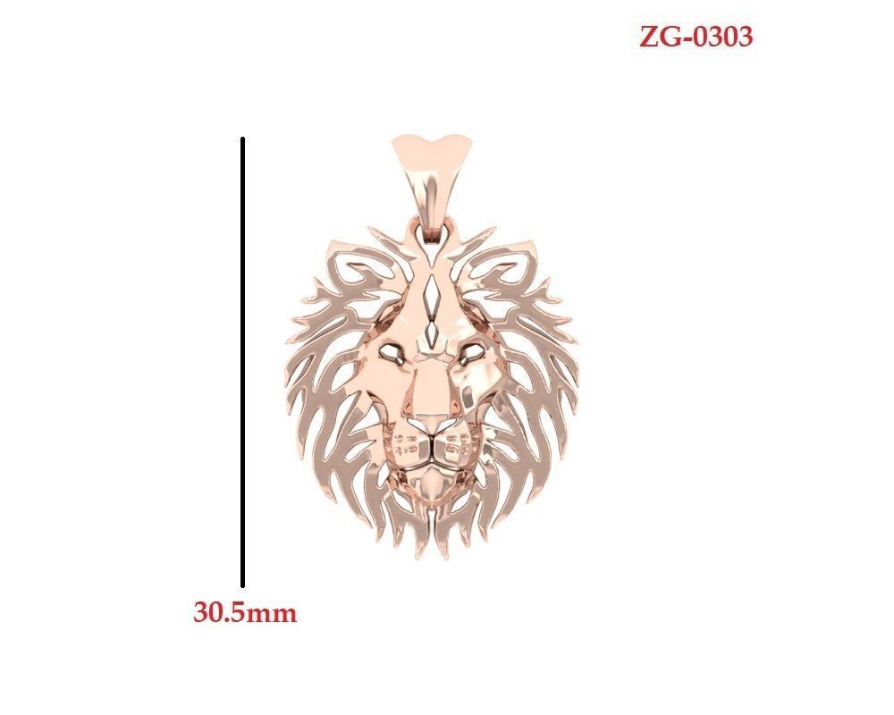 Lion Pandent 3D print model_1