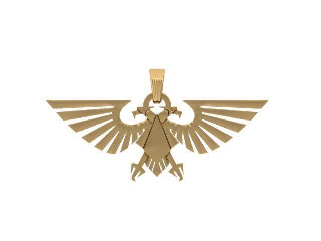 Eagle pandent 3D print model_5