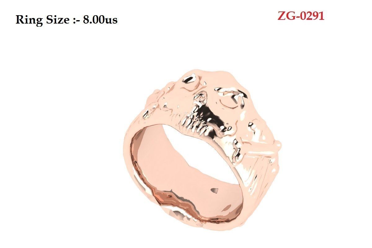 Skull Ring 3D print model_3