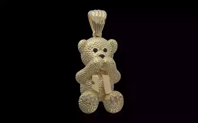 Bear pendant 3D print model