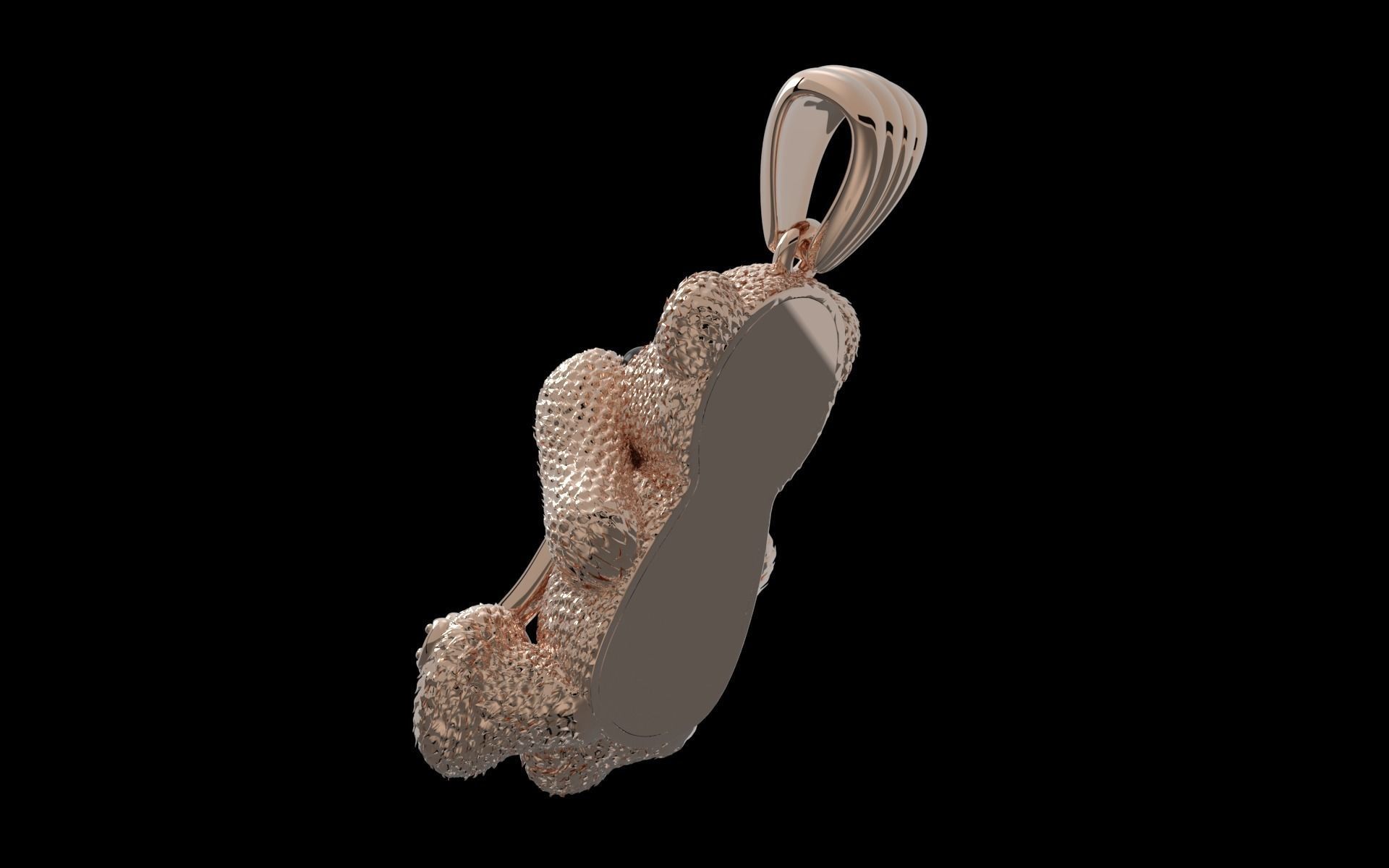 Bear pendant 3D print model_8