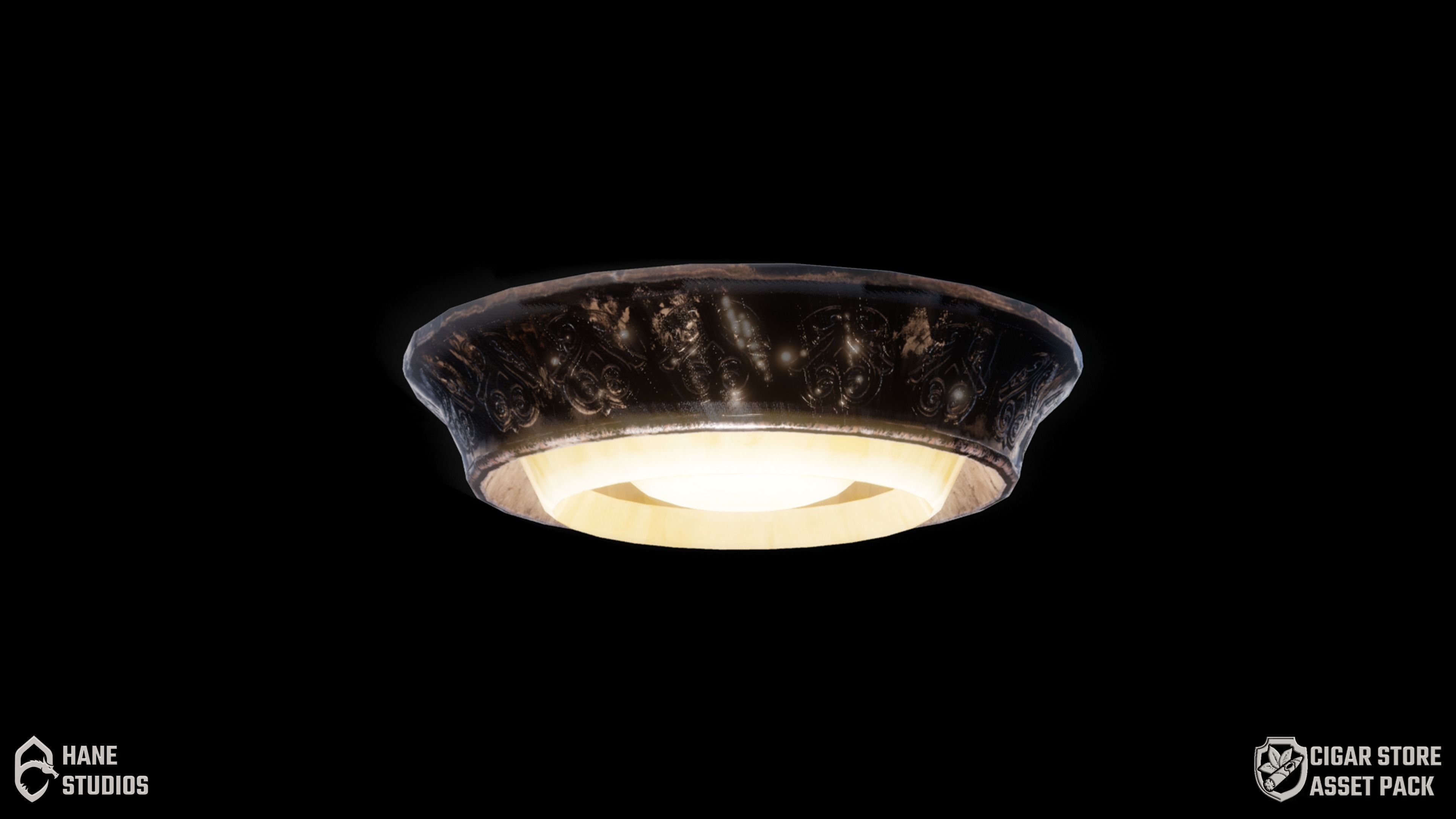 Vintage Spot Light 2 - Classic Low-poly 3D model_2